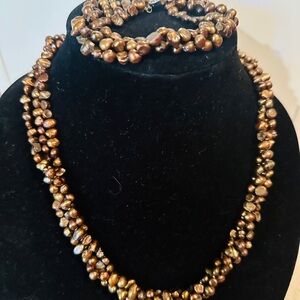 Elegant Multi-Stranded Freshwater Pearl Set